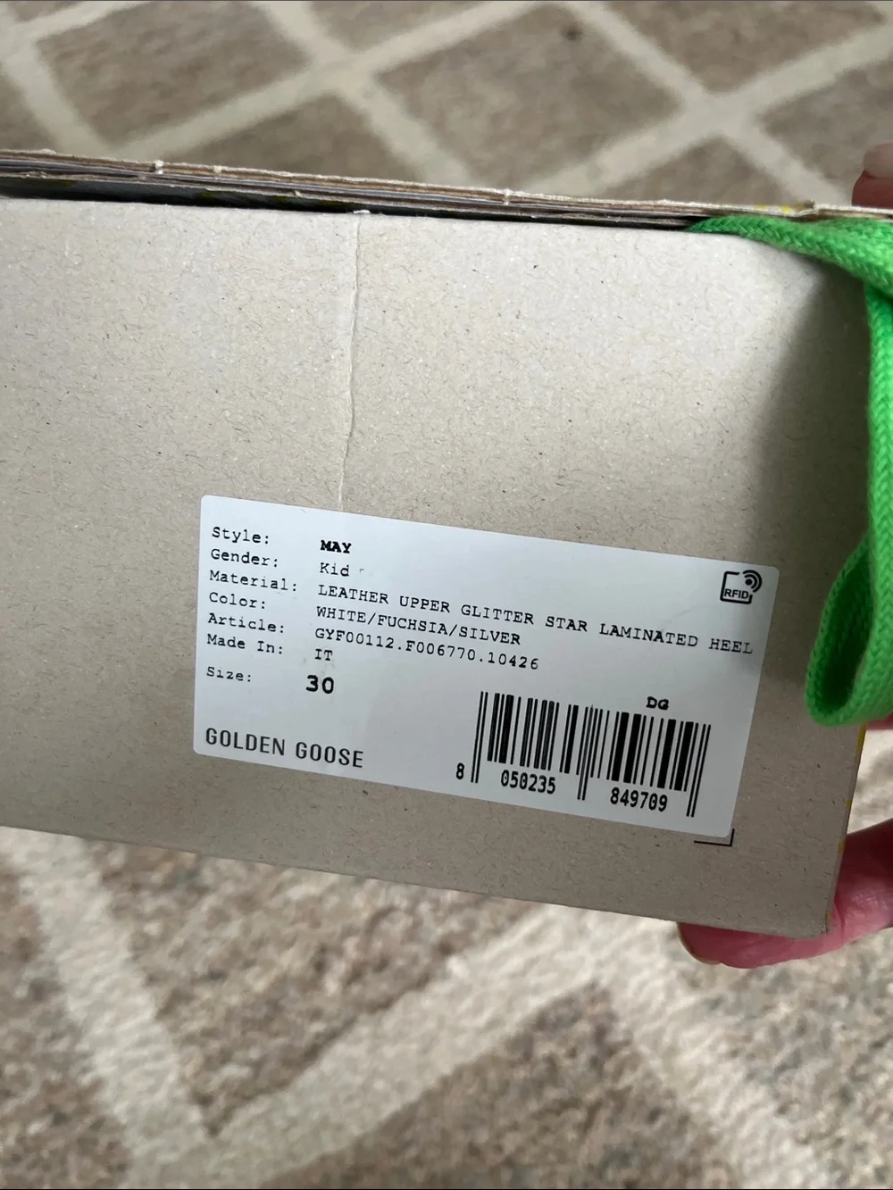 Golden Goose may White Sneakers with pink Star